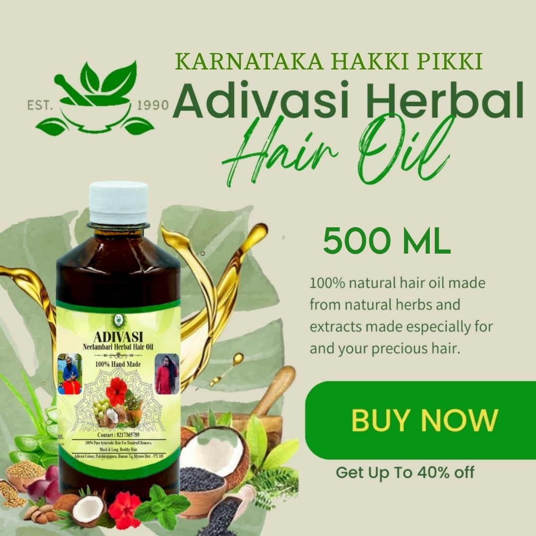 Hakki Pikki Original Adivasi Herbs Made Hair Oil